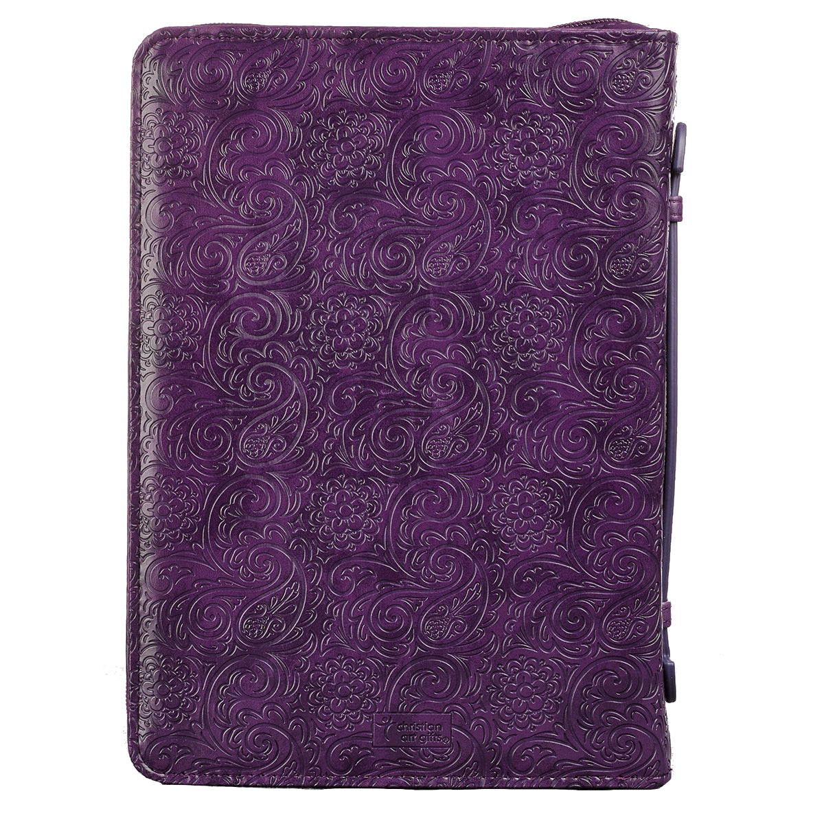 Faith Purple Faux Leather Fashion Bible Cover - Hebrews 11:1 - The Christian Gift Company