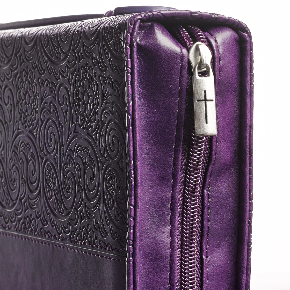 Faith Purple Faux Leather Fashion Bible Cover - Hebrews 11:1 - The Christian Gift Company