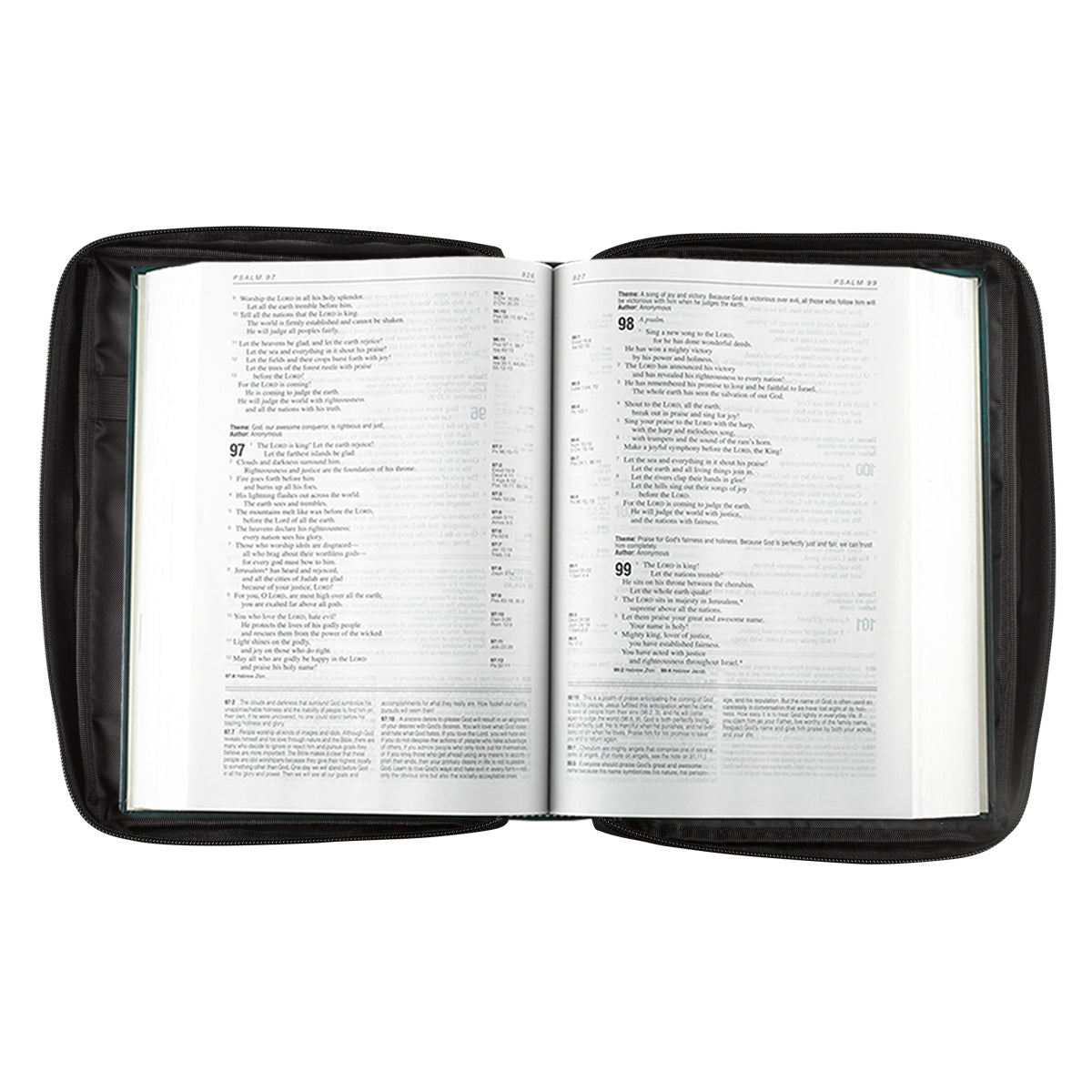 Black Poly-canvas Value Bible Cover with Ichthus Patch - The Christian Gift Company