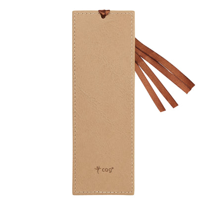 Footprints Tan Faux Leather Bookmark - The Christian Gift Company