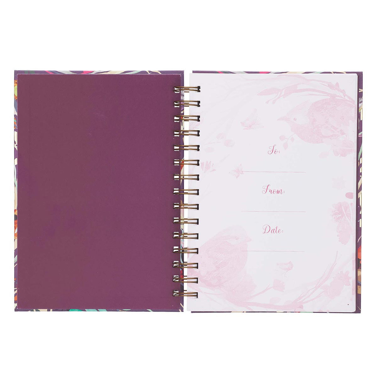 Blessed Is She Large Wirebound Journal in Aubergine - The Christian Gift Company