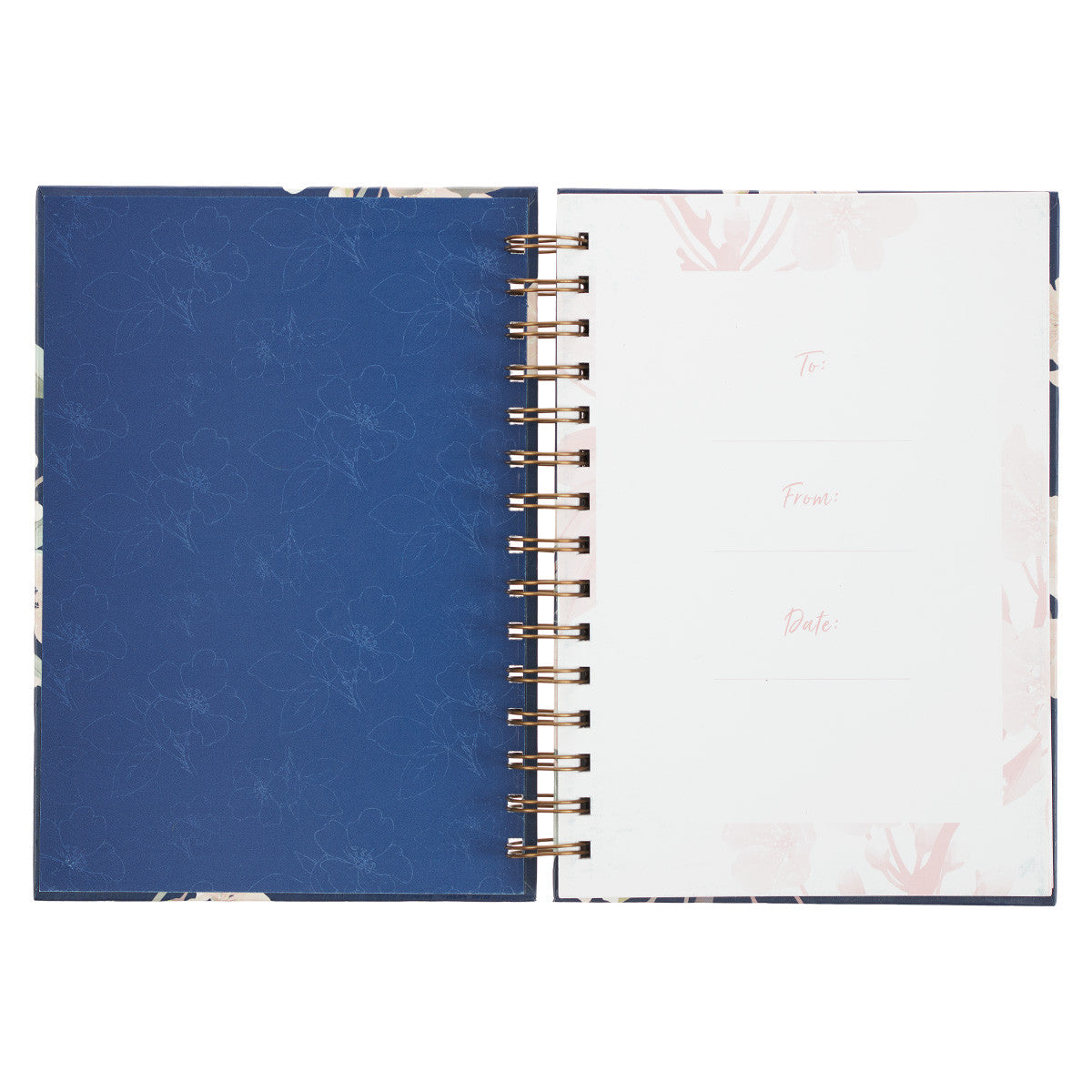 It Is Well Large Wirebound Journal in Navy - The Christian Gift Company