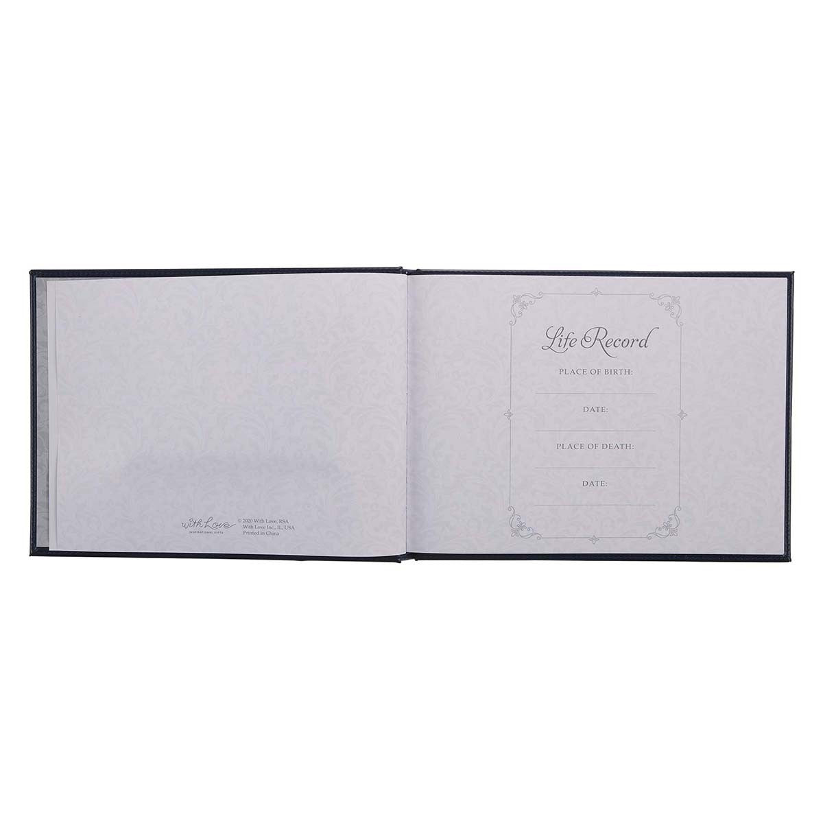 In Loving Memory Navy Faux Leather Medium Guest Book - The Christian Gift Company