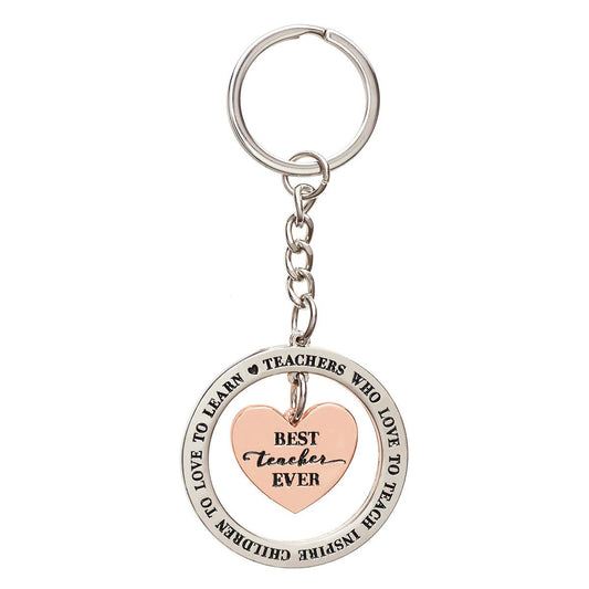 Best Teacher Ever Metal Key Ring in Gift Tin - The Christian Gift Company