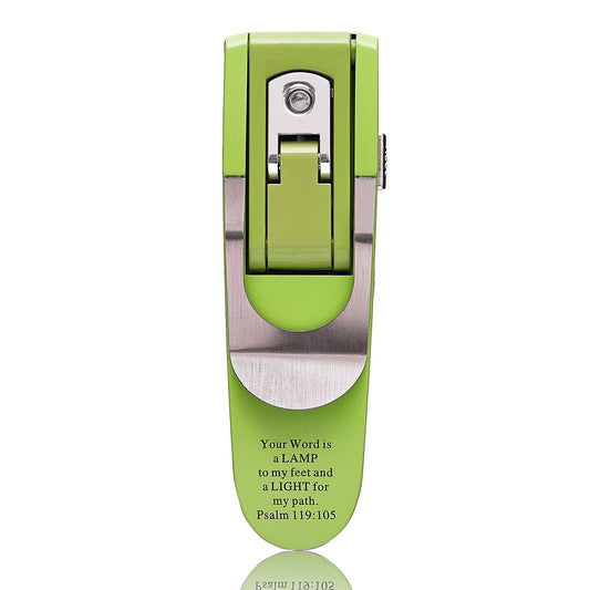 Green Hydraulic Pop-Up Book Light – Psalm 119:105 - The Christian Gift Company