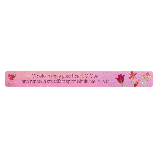 A Pure Heart Pink Magnetic Strip- Psalm 51:10 - The Christian Gift Company