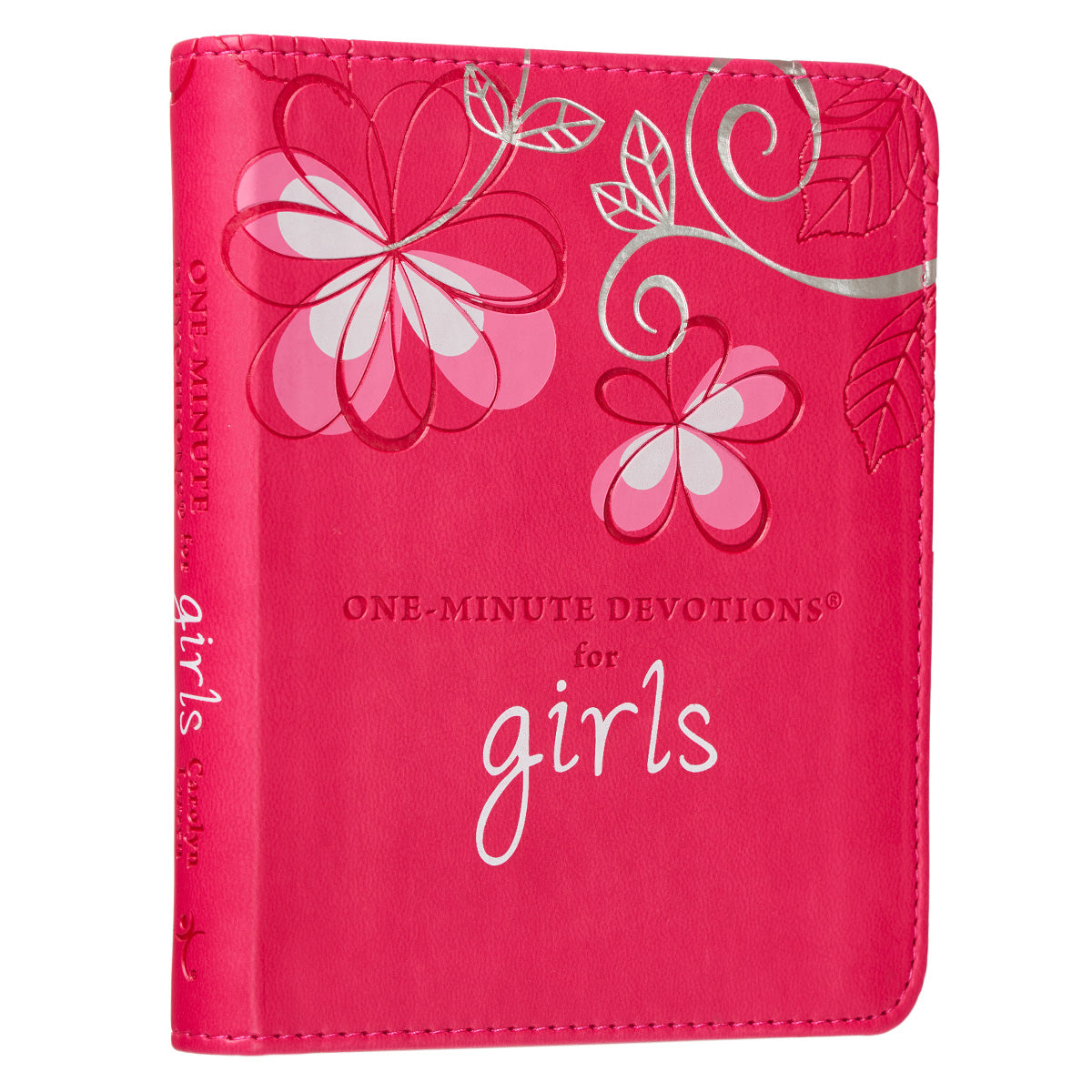 The One-Minute Devotions for Girls Pink Faux Leather Devotional - The Christian Gift Company