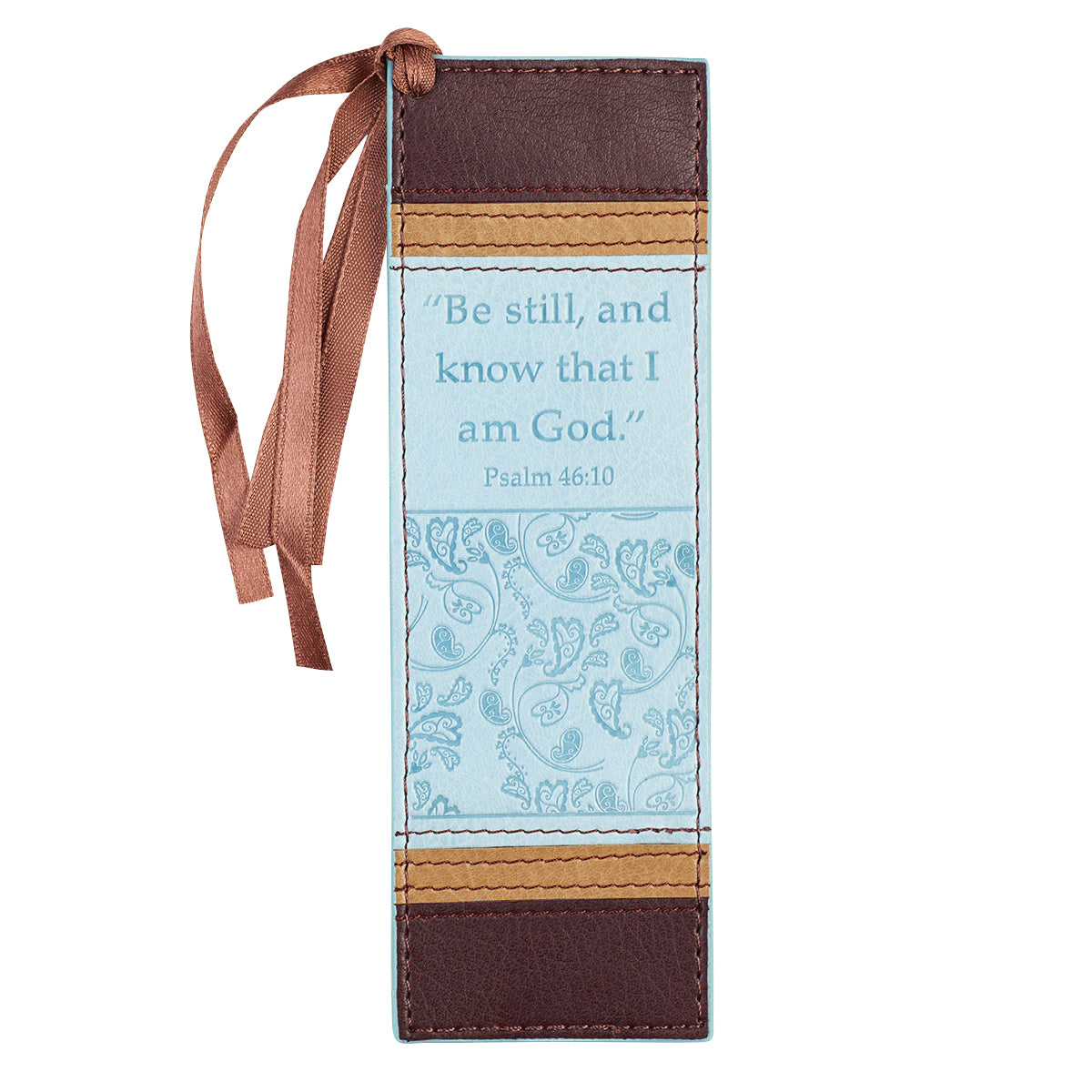 Be Still and Know That I Am God Faux Leather Bookmark - Psalm 46:10 - The Christian Gift Company