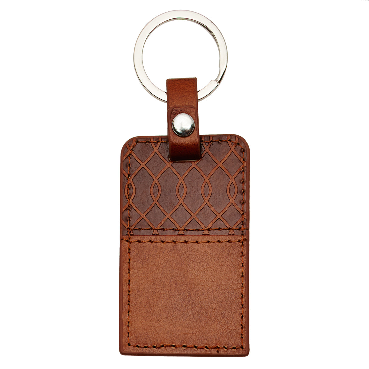 I Know the Plans Tawny Brown Faux Leather Key Ring - Jeremiah 29:11 - The Christian Gift Company