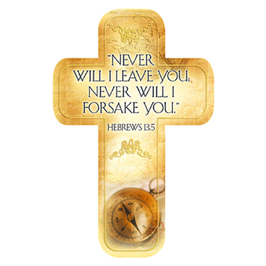 Never Will I Leave You Cross Bookmark - Hebrews 13:5 - The Christian Gift Company