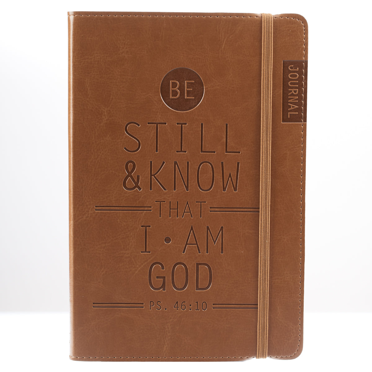 Be Still & Know Tan Flexcover Journal - Psalm 46:10 - The Christian Gift Company