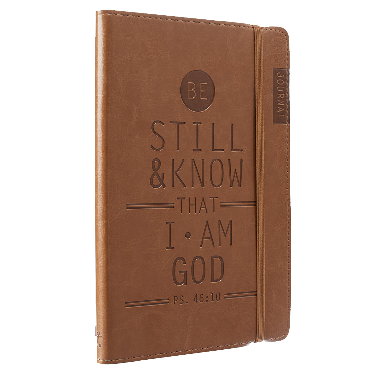 Be Still & Know Tan Flexcover Journal - Psalm 46:10 - The Christian Gift Company