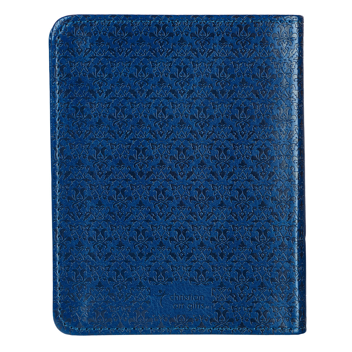 Faith's Checkbook Navy Blue Faux Leather One-Minute Devotions - The Christian Gift Company