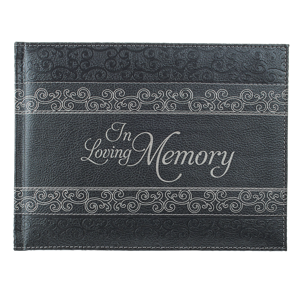 In Loving Memory Charcoal Guest Book - The Christian Gift Company