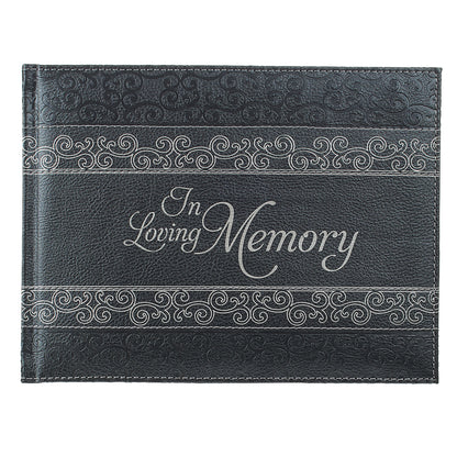 In Loving Memory Charcoal Guest Book - The Christian Gift Company