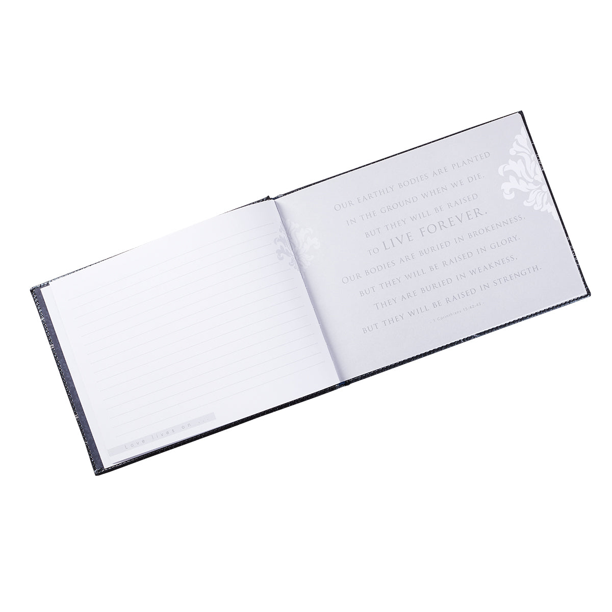 In Loving Memory Charcoal Guest Book - The Christian Gift Company