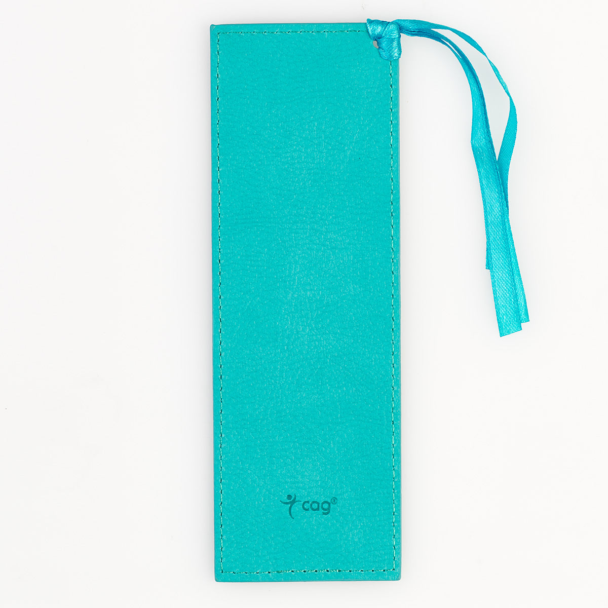 Bookmark Faux Leather Teal Everlasting Love Jer. 31:3 - The Christian Gift Company