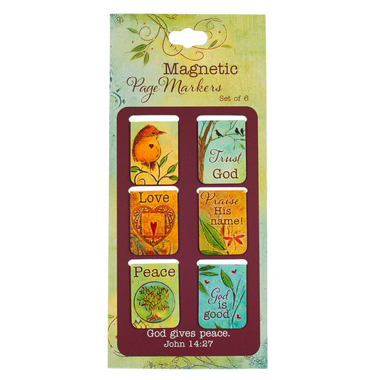 Peaceful Thoughts Mini Magnetic Bookmark Set - The Christian Gift Company
