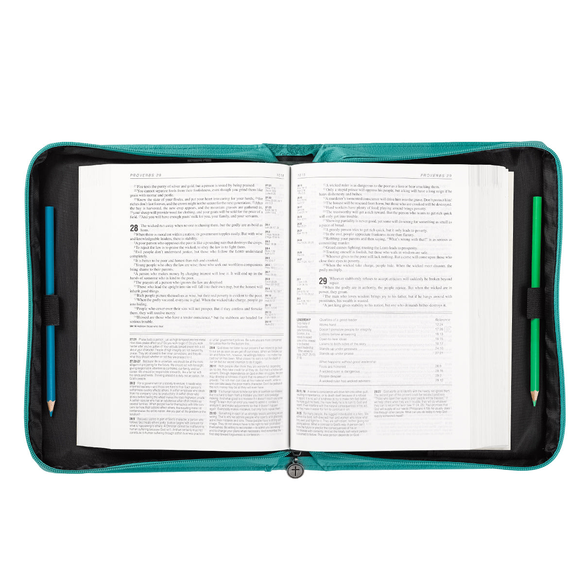 Everlasting Love Turquoise Faux Leather Fashion Bible Cover - Jeremiah 31:3 - The Christian Gift Company