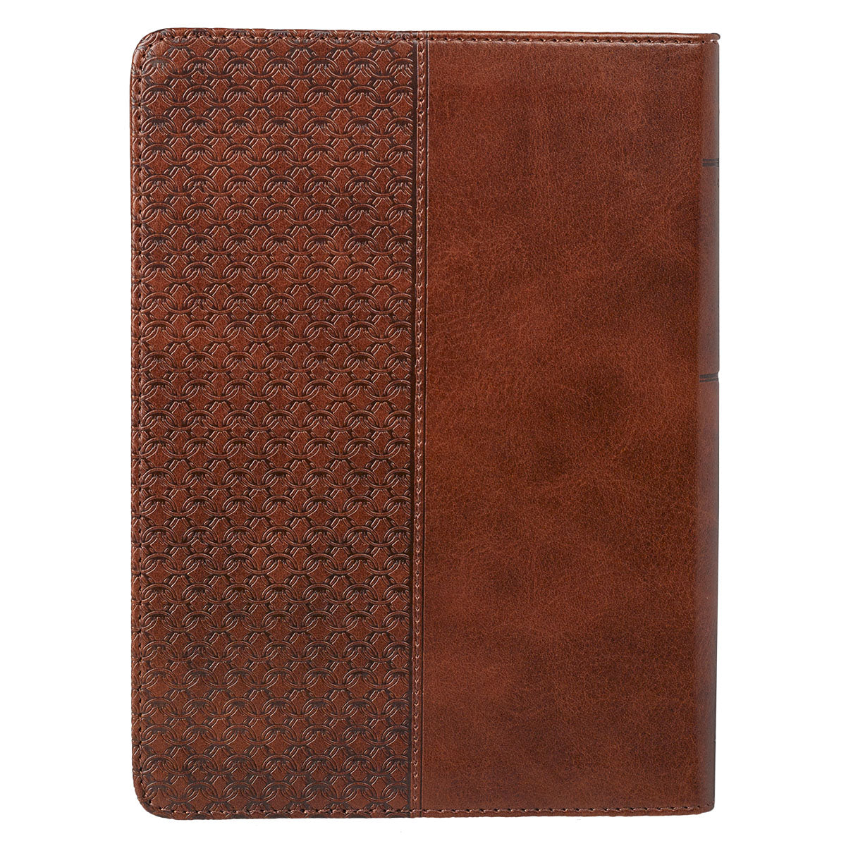 Be Strong and Courageous Saddle Tan Handy-sized Faux Leather Journal - Joshua 1:9 - The Christian Gift Company