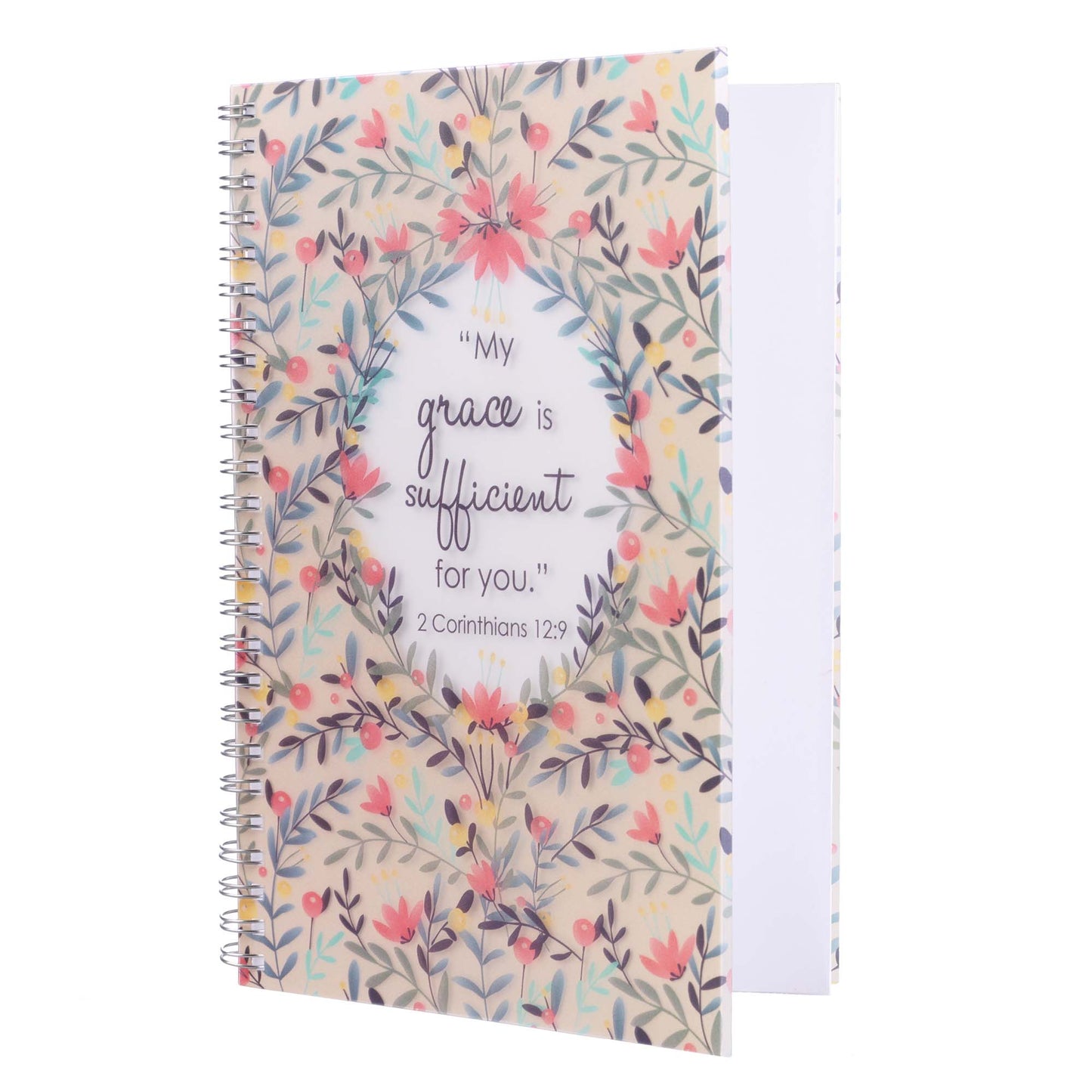 My Grace Wirebound Notebook - 2 Corinthians 12:9 - The Christian Gift Company