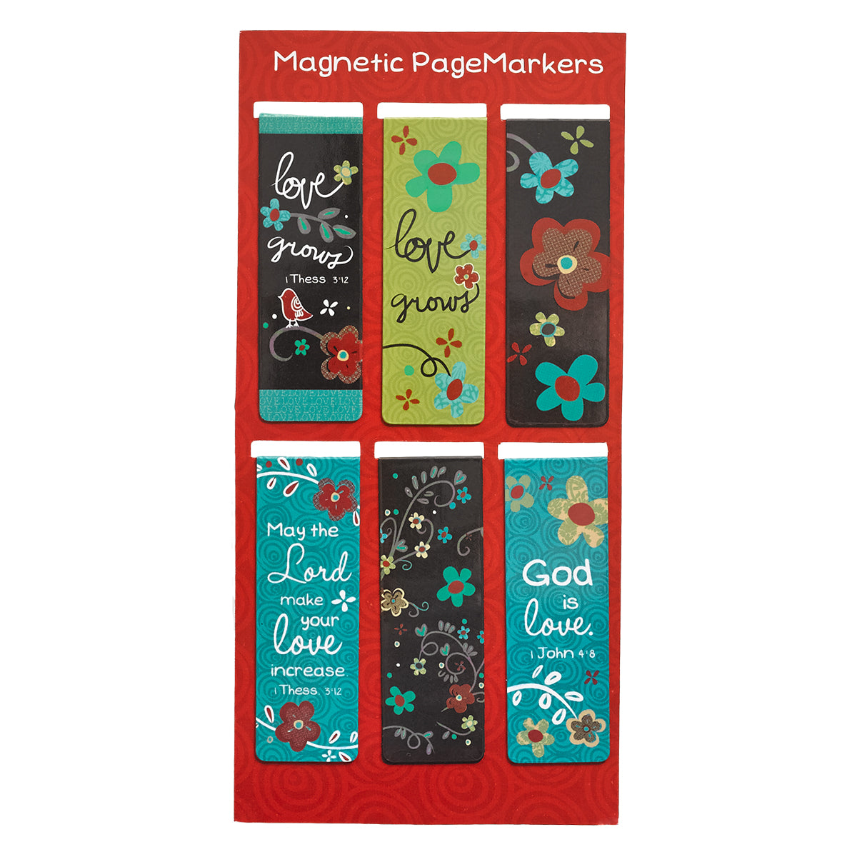 Love Never Fails Magnetic Bookmarks Set - The Christian Gift Company