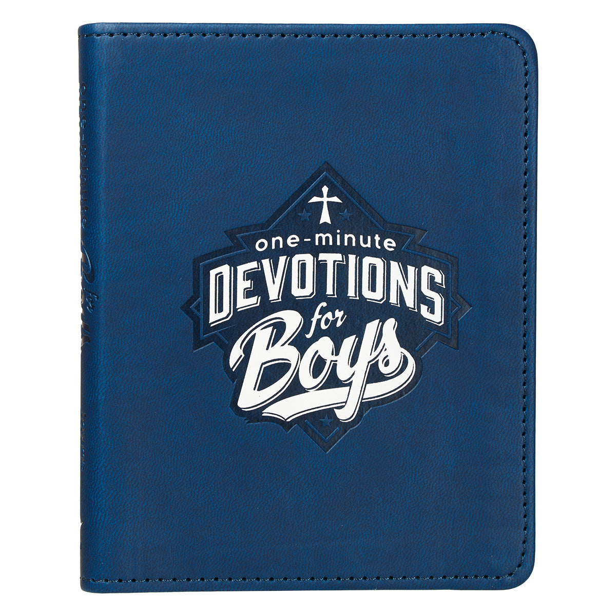 One-Minute Devotions for Boys Blue Faux Leather Devotional - The Christian Gift Company