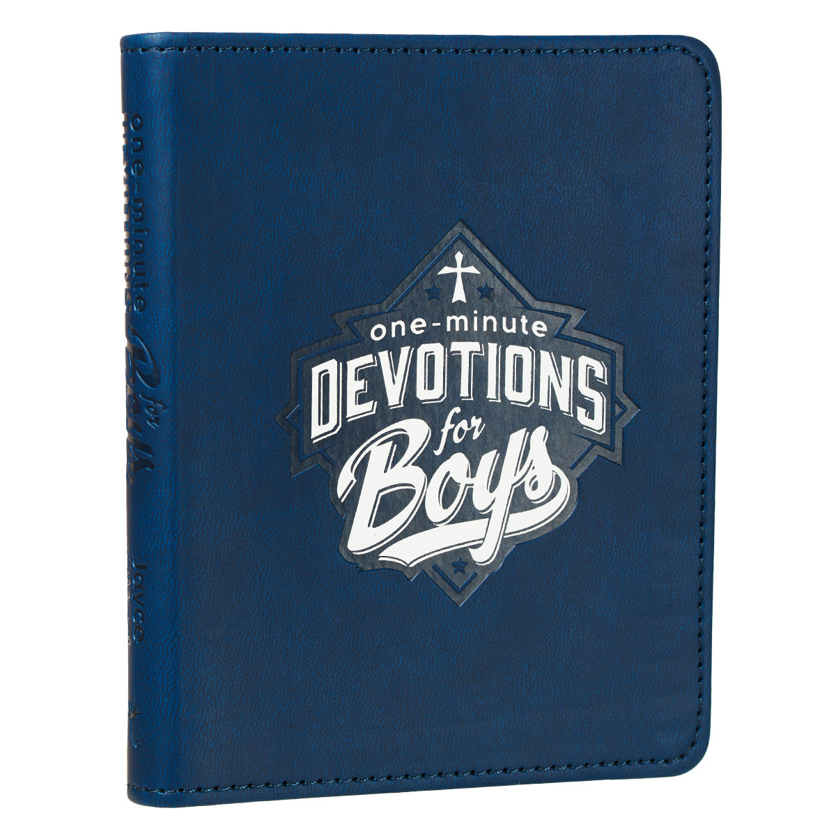 One-Minute Devotions for Boys Blue Faux Leather Devotional - The Christian Gift Company