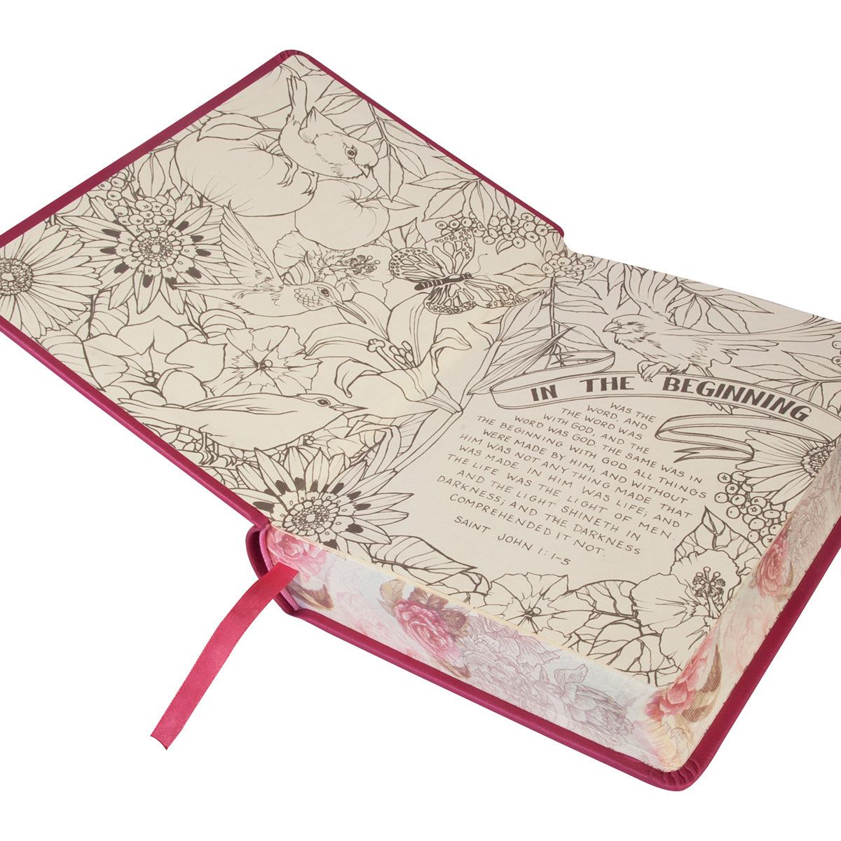 Bright Pink Faux Leather Hardcover KJV My Creative Bible - The Christian Gift Company