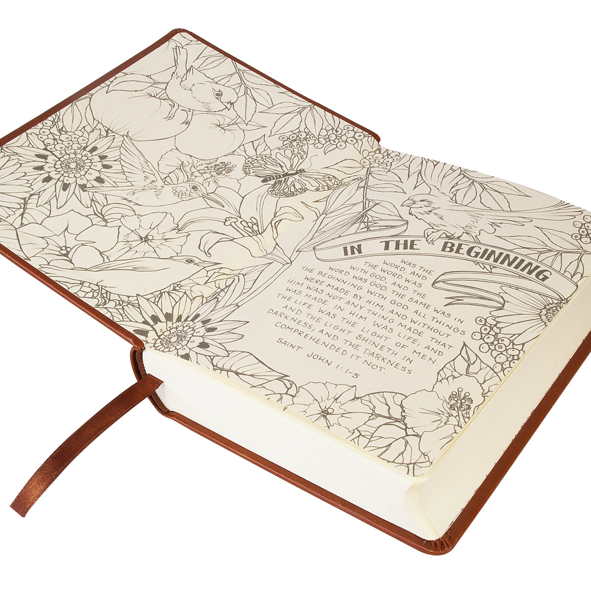 Saddle Tan Faux Leather Hardcover KJV My Creative Bible - The Christian Gift Company