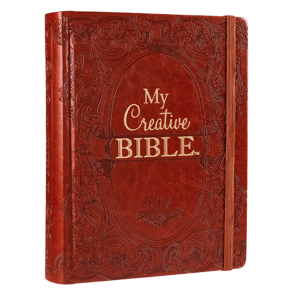 Saddle Tan Faux Leather Hardcover KJV My Creative Bible - The Christian Gift Company