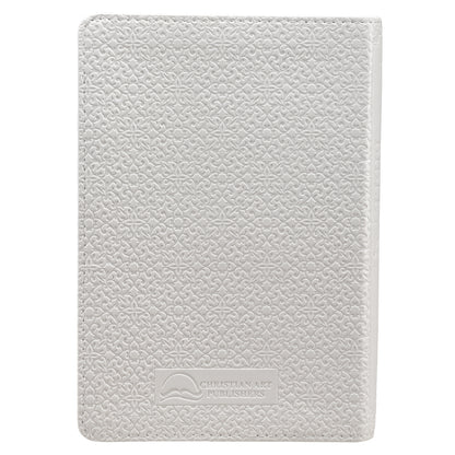 White Faux Leather Compact King James Version Bible - The Christian Gift Company