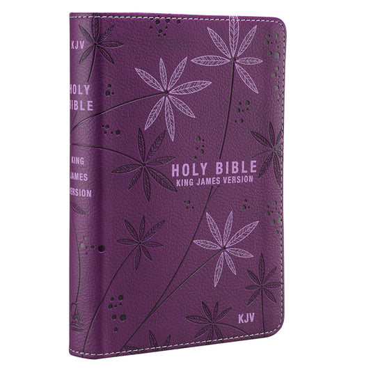 Purple Faux Leather Compact King James Version Bible - The Christian Gift Company