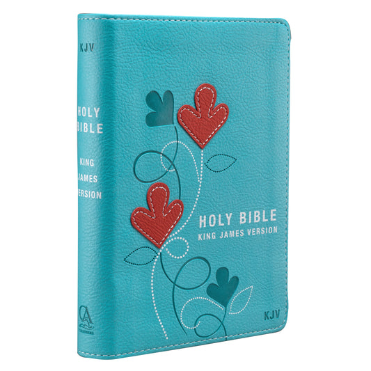 Turquoise Faux Leather Compact King James Version Bible - The Christian Gift Company