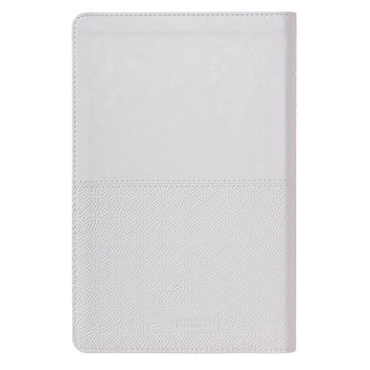 White Faux Leather King James Version Deluxe Gift Bible with Thumb Index - The Christian Gift Company