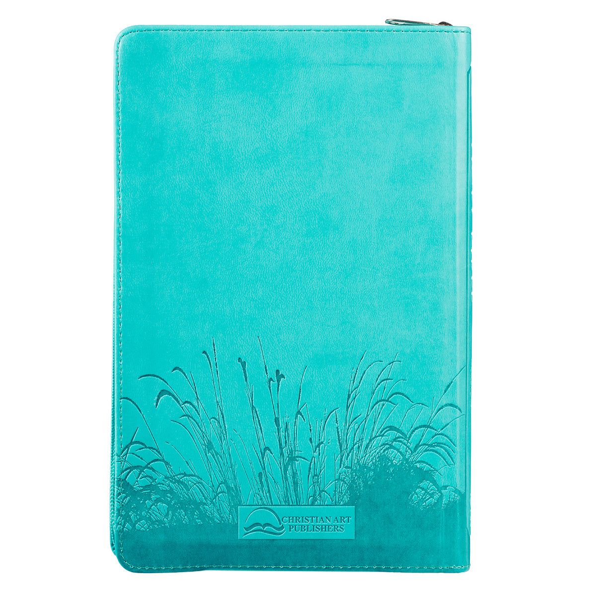 Turquoise Faux Leather King James Version Deluxe Gift Bible with Thumb Index and Zippered Closure - The Christian Gift Company