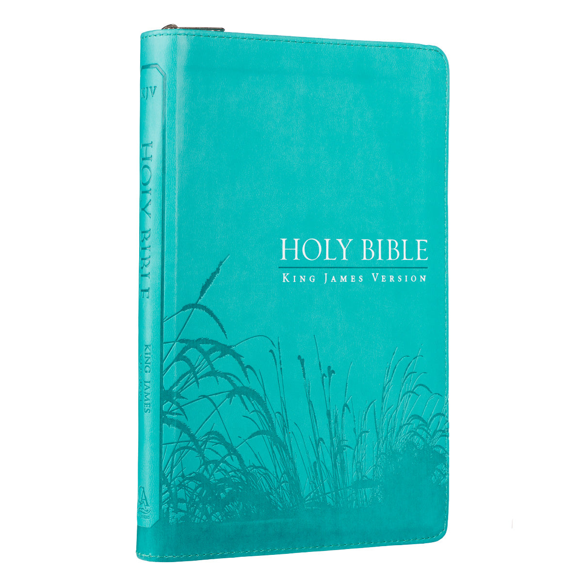 Turquoise Faux Leather King James Version Deluxe Gift Bible with Thumb Index and Zippered Closure - The Christian Gift Company