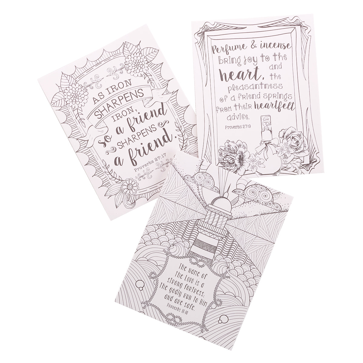 Proverbs in Color Colouring Cards - The Christian Gift Company