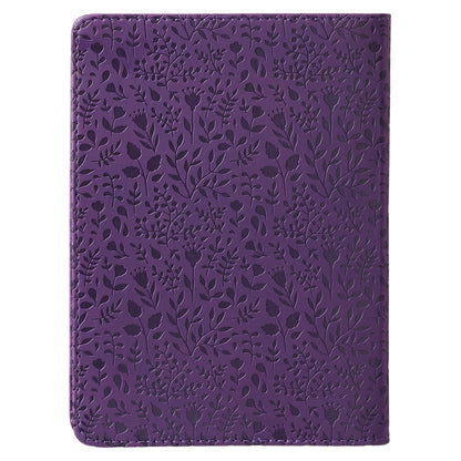 I Can Do All This Purple Handy-sized Faux Leather Journal - Philippians 4:13 - The Christian Gift Company