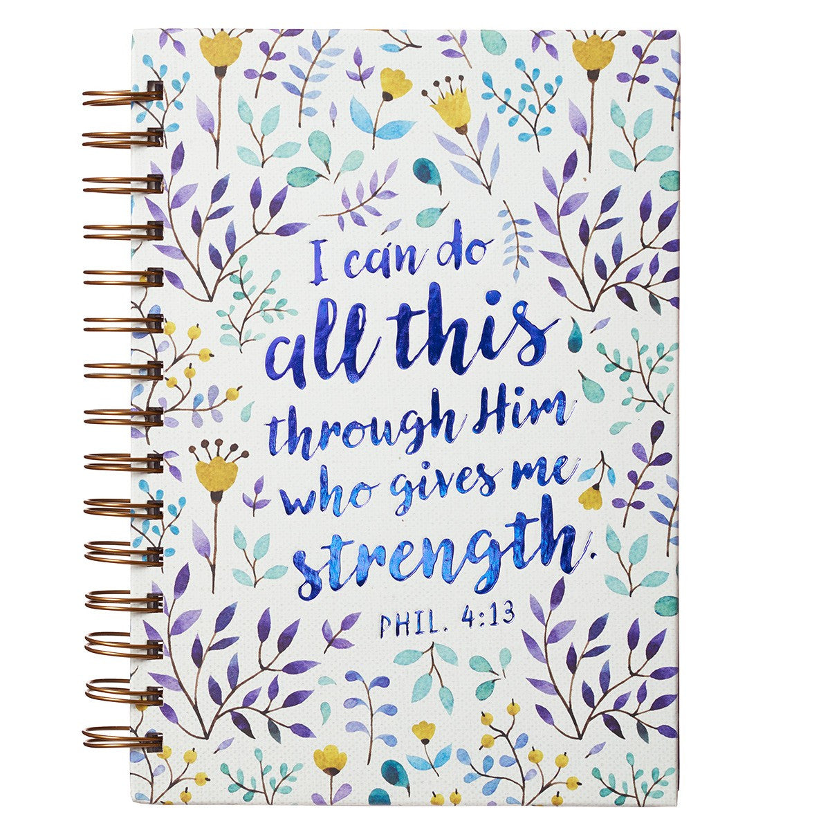 I Can Do All This Large Wirebound Hardcover Journal - Philippians 4:13 - The Christian Gift Company