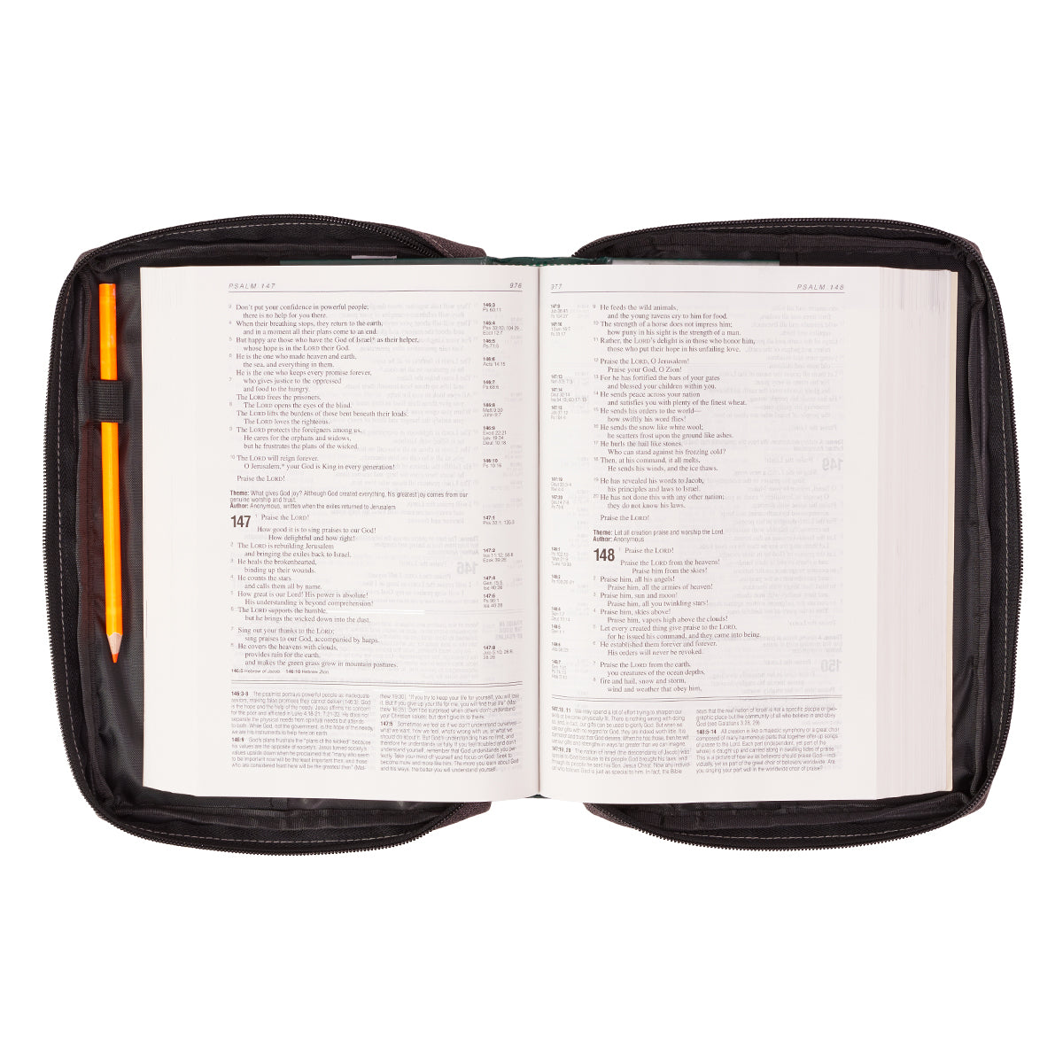 Grey Poly-Canvas Value Bible Cover with Fish Badge - The Christian Gift Company