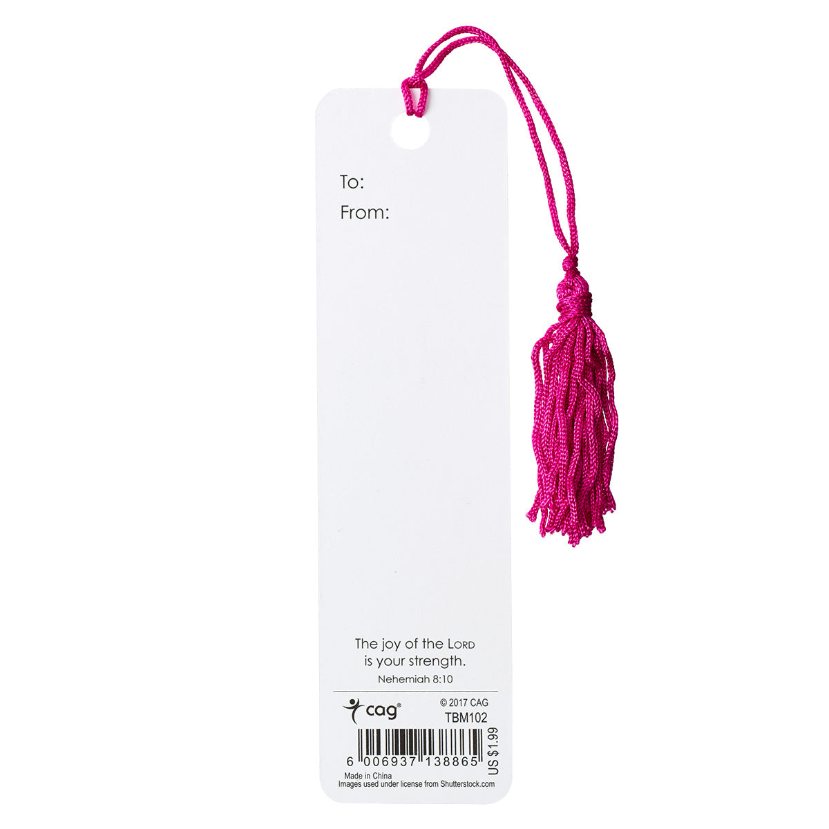 Today I Choose Joy Bookmark with Tassel- Nehemiah 8:10 - The Christian Gift Company