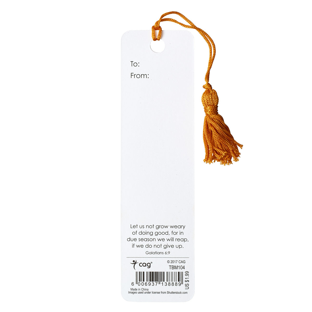 Do All the Good You Can Bookmark with Tassel - Galatians 6:9 - The Christian Gift Company