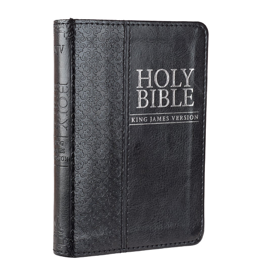 Black Faux Leather King James Version Pocket Bible - The Christian Gift Company