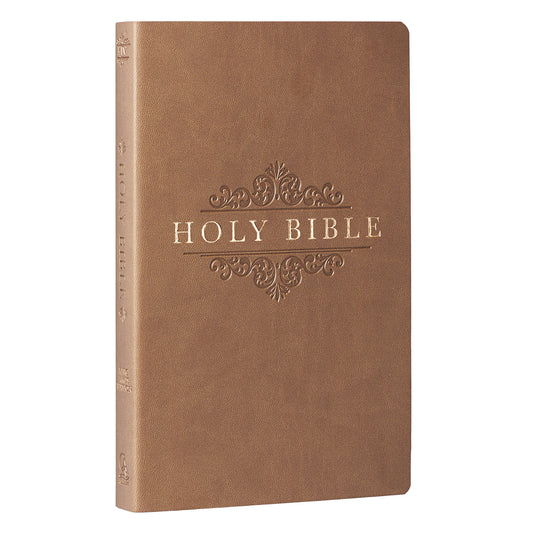 Tan Faux Leather Softcover King James Version Gift and Award Bible - The Christian Gift Company