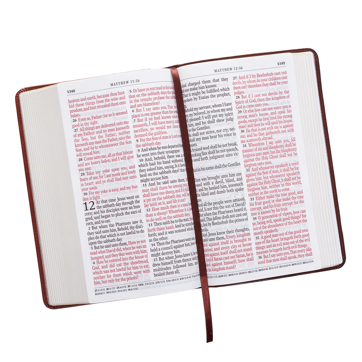 Two-tone Brown Faux Leather Giant Print Standard-size King James Version Bible - The Christian Gift Company