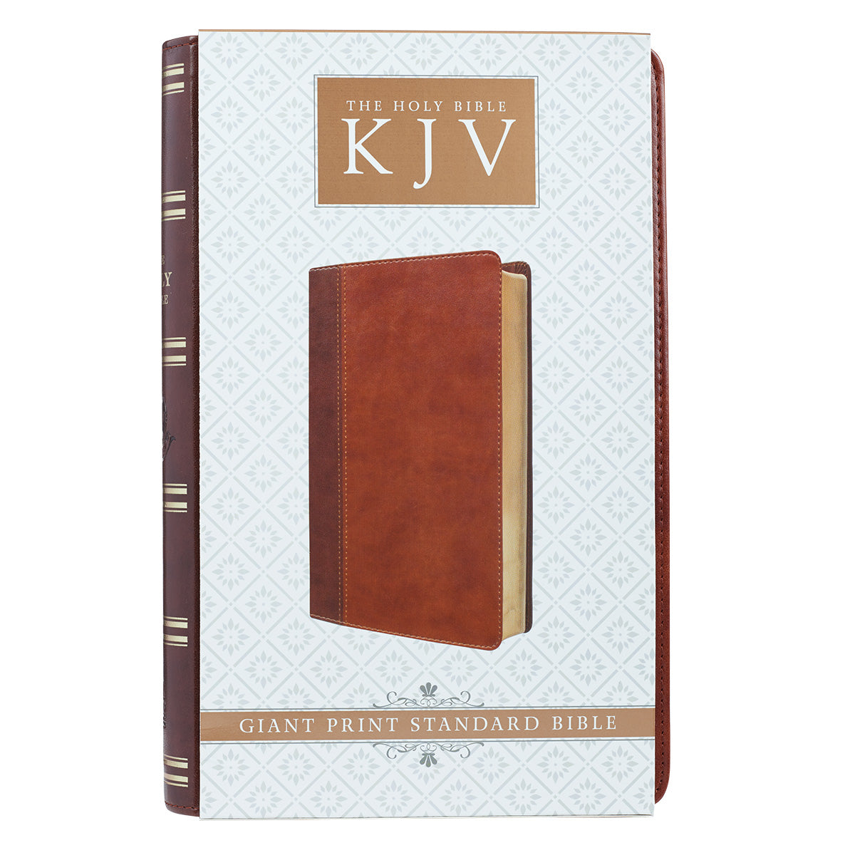 Two-tone Brown Faux Leather Giant Print Standard-size King James Version Bible - The Christian Gift Company