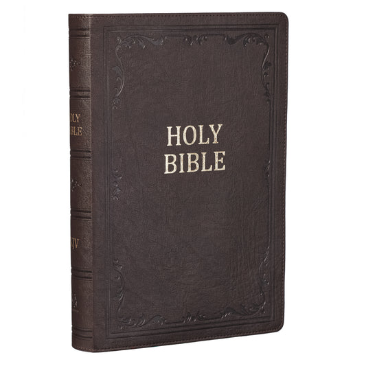 Dark Brown Faux Leather Super Giant Print King James Version Bible - The Christian Gift Company