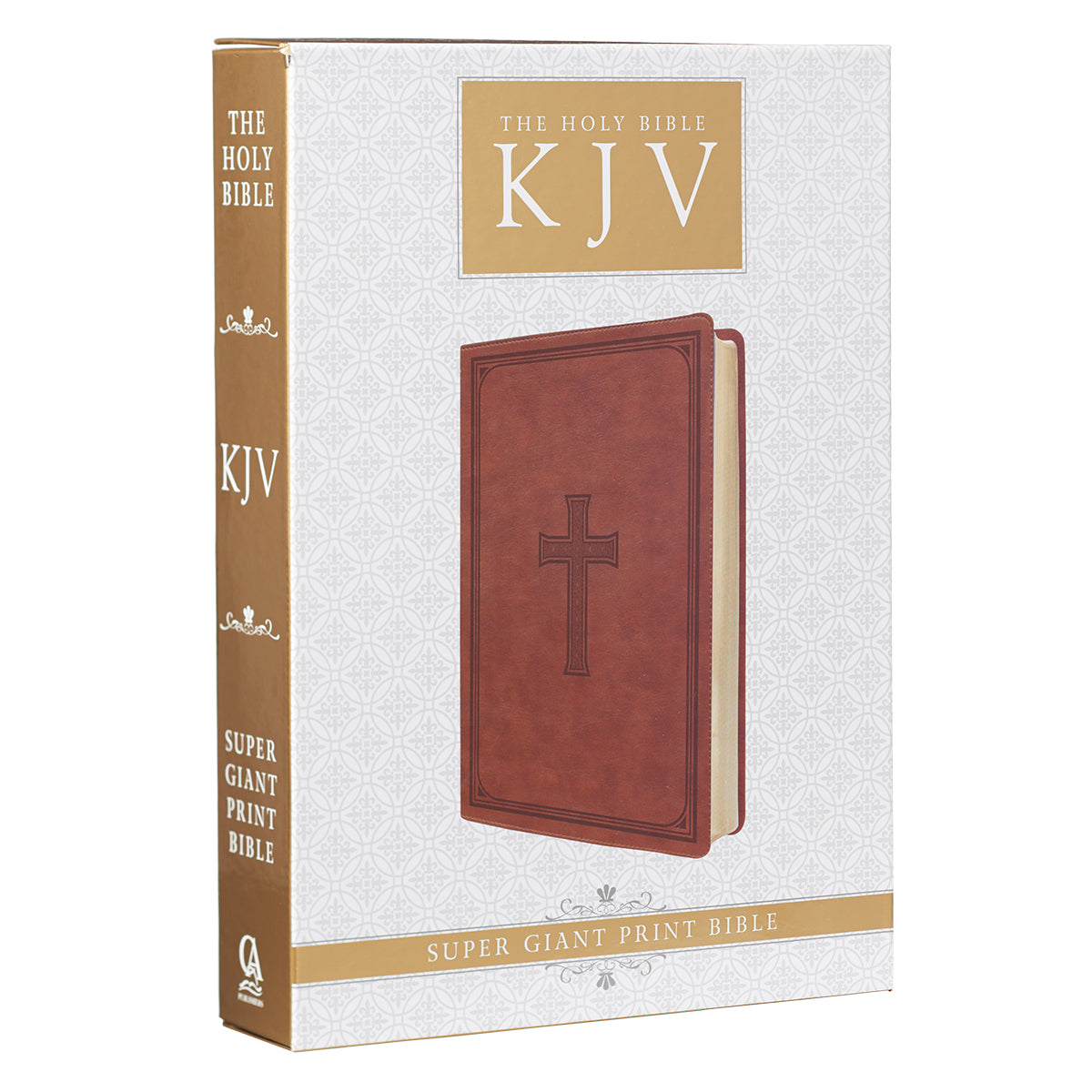Saddle Tan Faux Leather Super Giant Print King James Version Bible - The Christian Gift Company