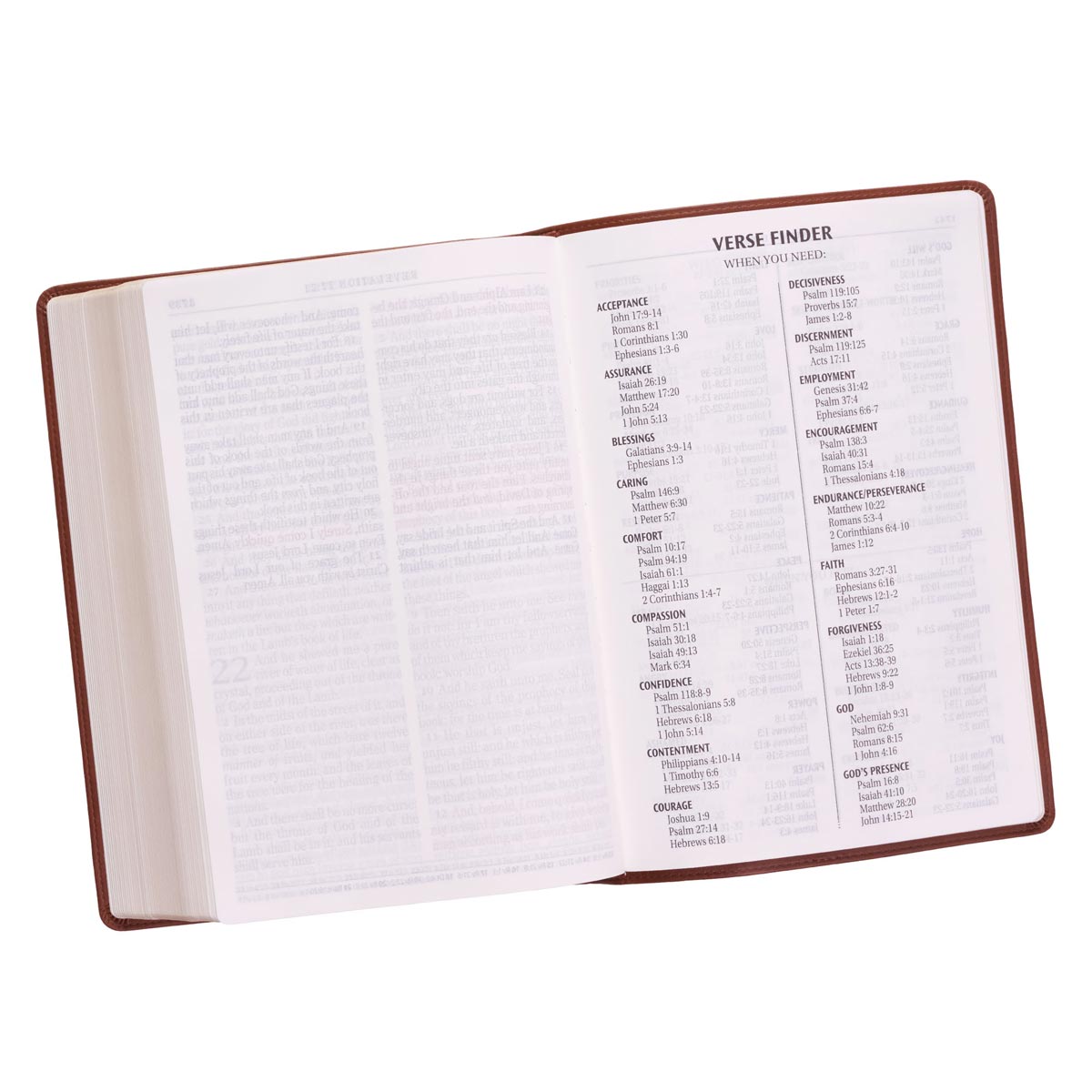 Saddle Tan Faux Leather Super Giant Print King James Version Bible - The Christian Gift Company